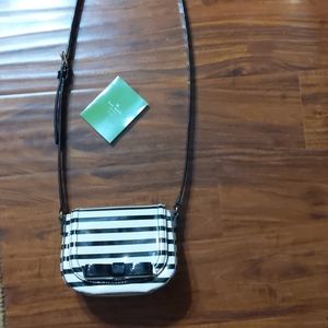 Kate Spade- Chelsea park small patent stripe bag